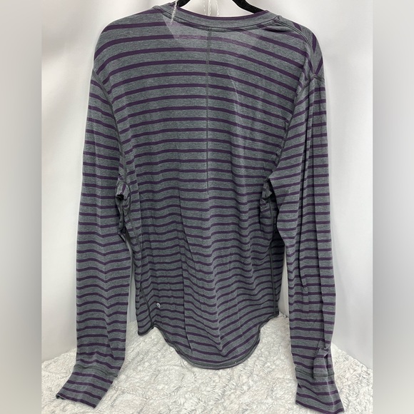 Lululemon Striped Mens 4 button Henley long sleeve XL - Picture 3 of 7
